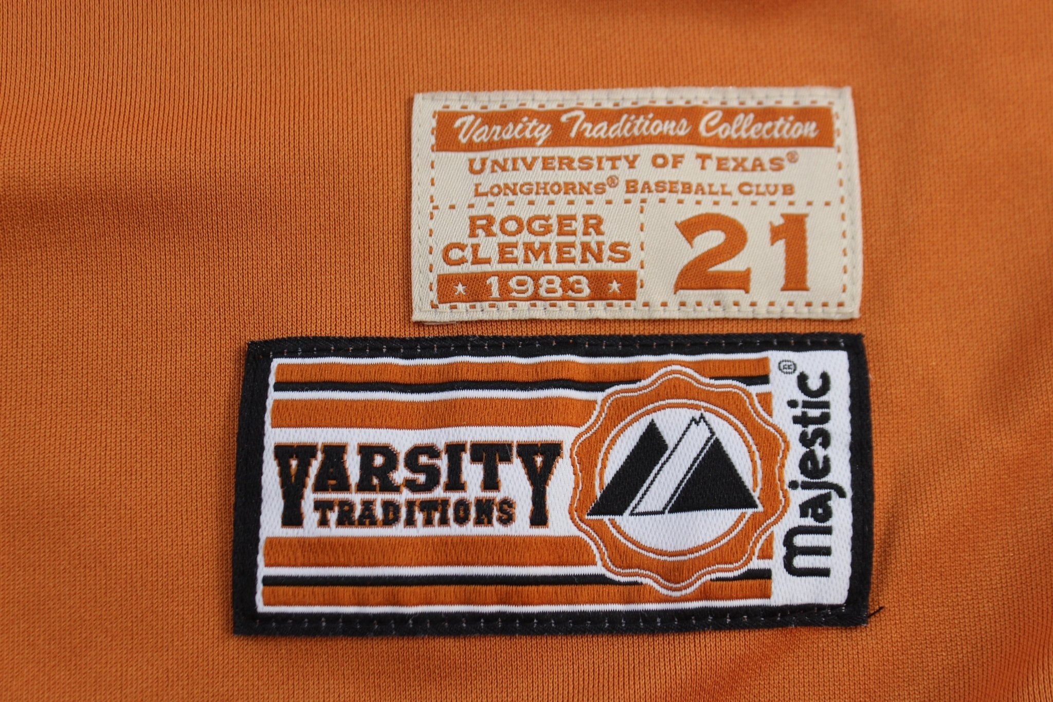 University of Texas Roger Clemens 21 Majestic Baseball Jersey - ThriftedThreads.com