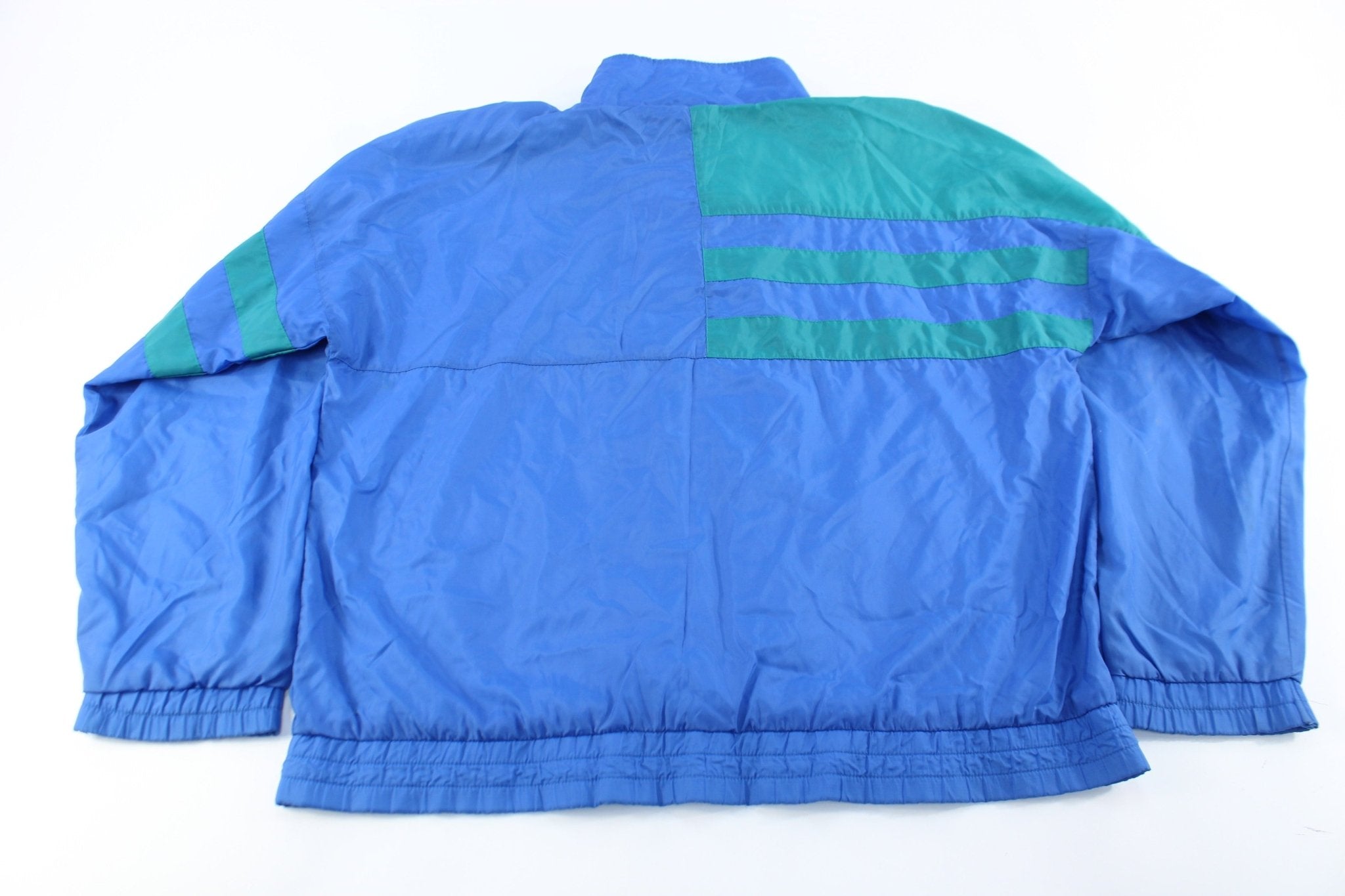 USA Olympics Embroidered Logo Blue & Teal Zip Up Jacket - ThriftedThreads.com