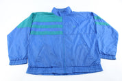 USA Olympics Embroidered Logo Blue & Teal Zip Up Jacket - ThriftedThreads.com