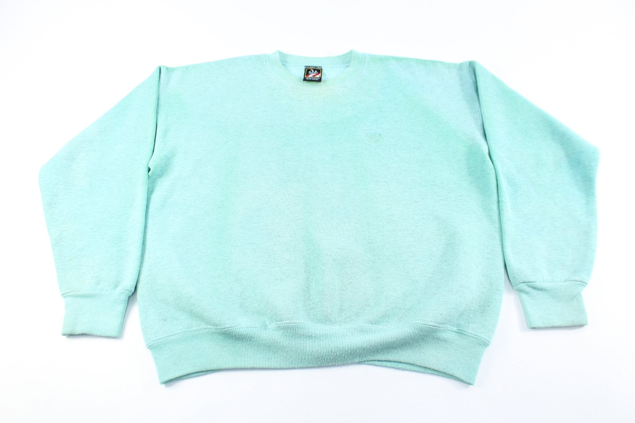 USA Olympics Embroidered Logo Seafoam Sweatshirt - Sweatshirts - Thrifted Threads