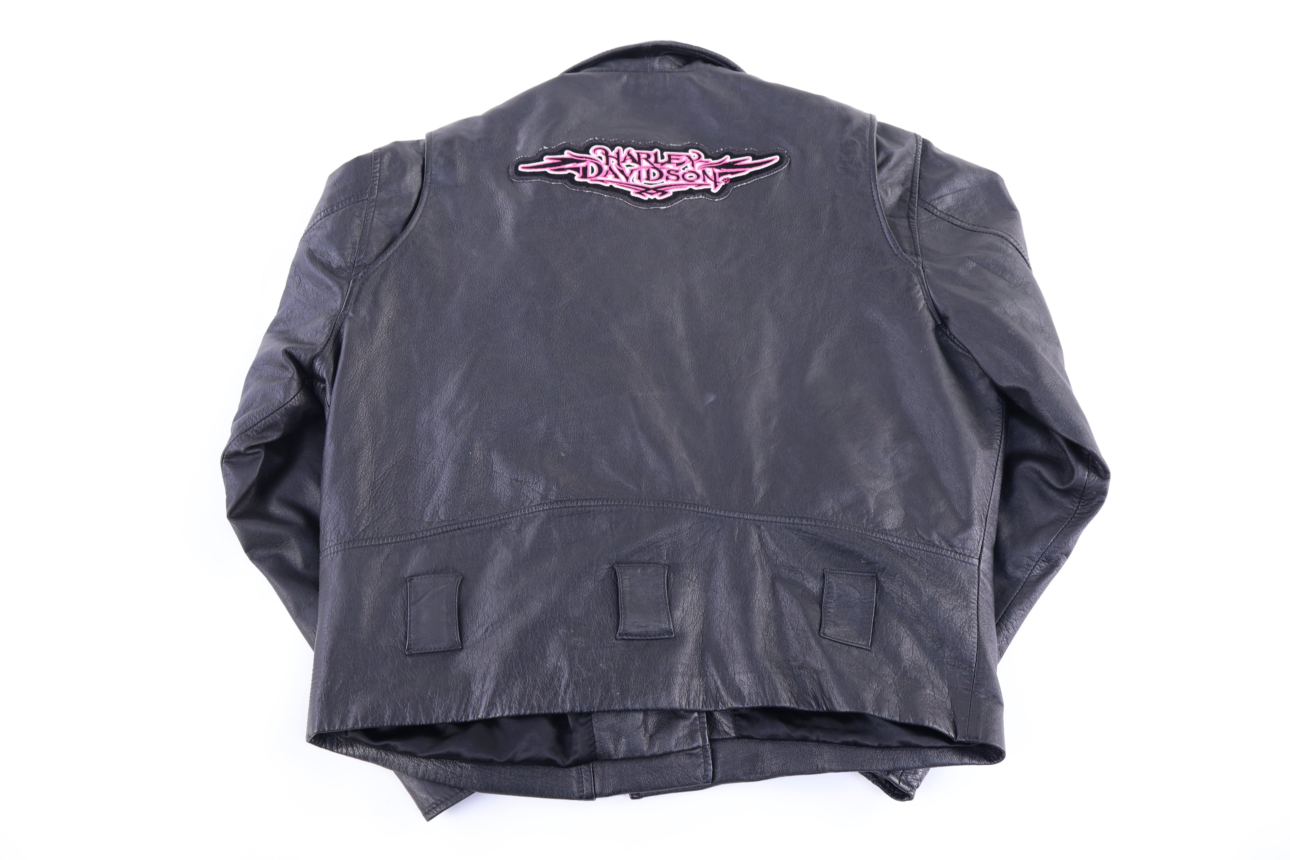 V Wear Black Leather Full Zip Jacket - Jacket - Thrifted Threads