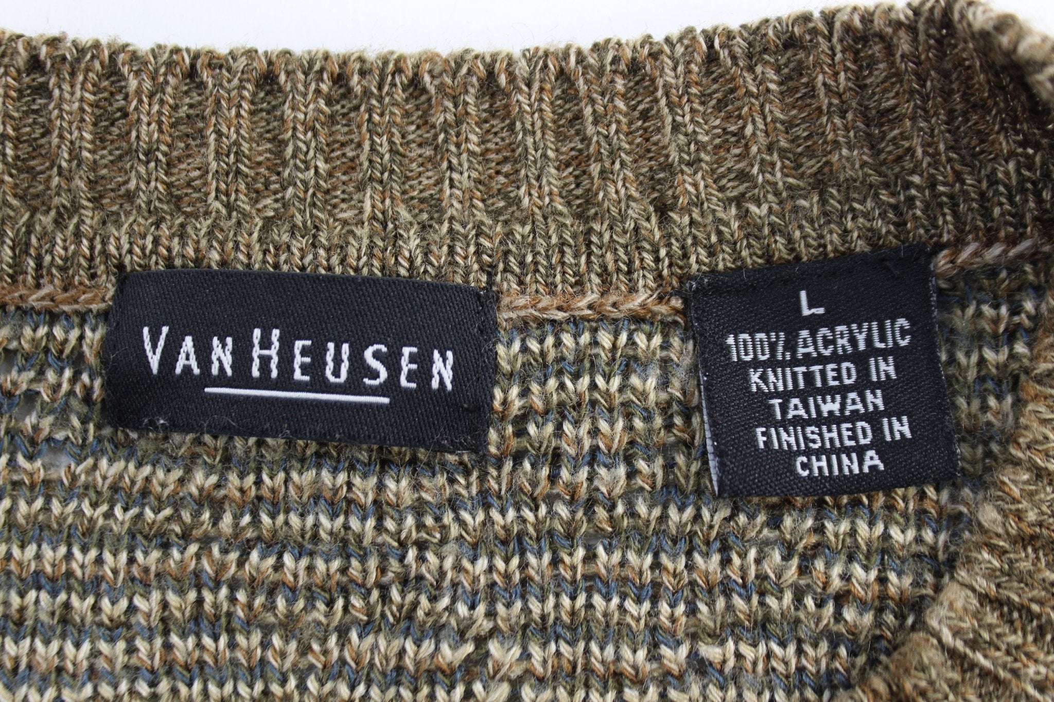 Van Heusen Multipatterned Knit Sweater - Sweater - Thrifted Threads
