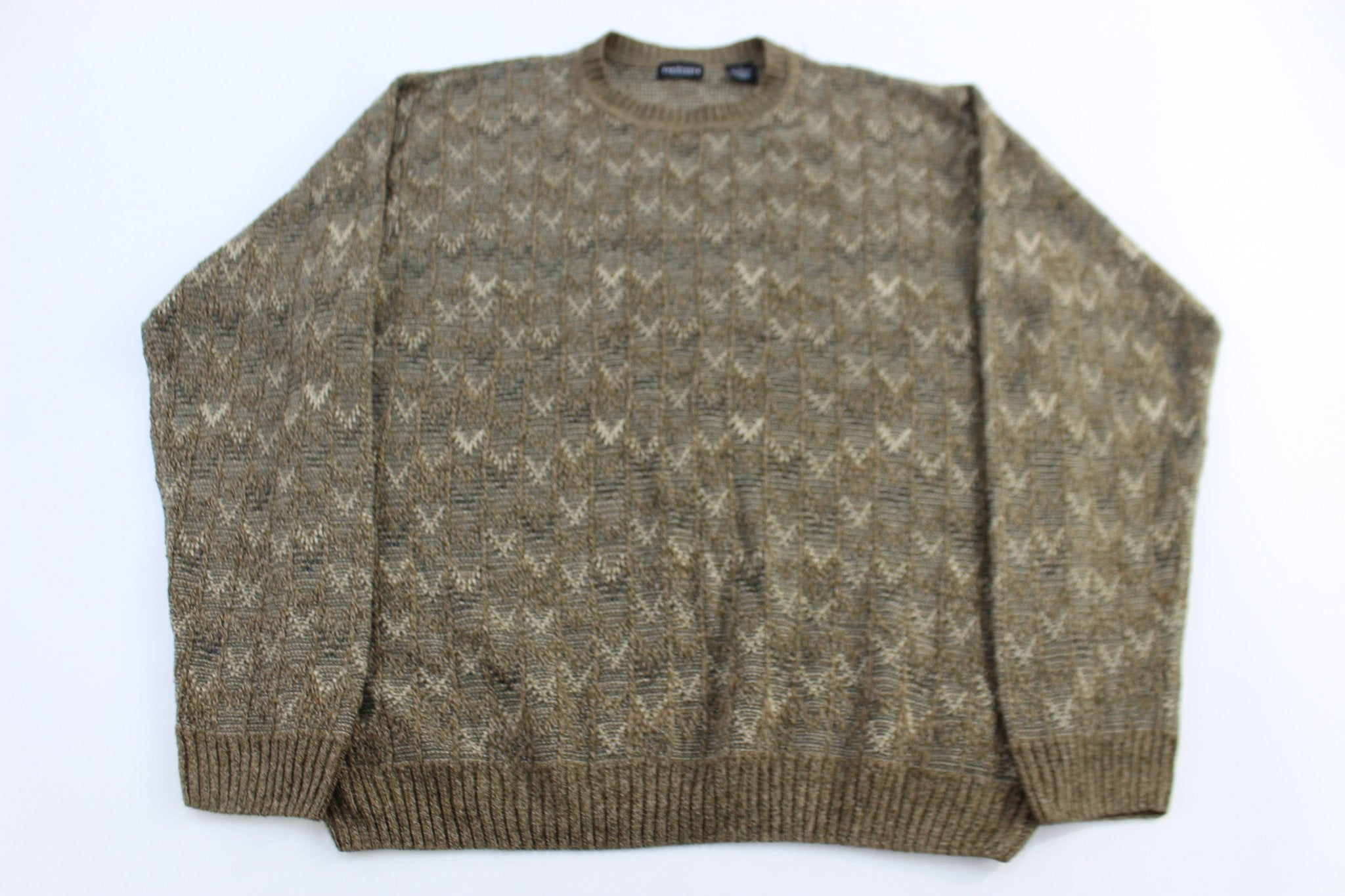 Van Heusen Multipatterned Knit Sweater - Sweater - Thrifted Threads