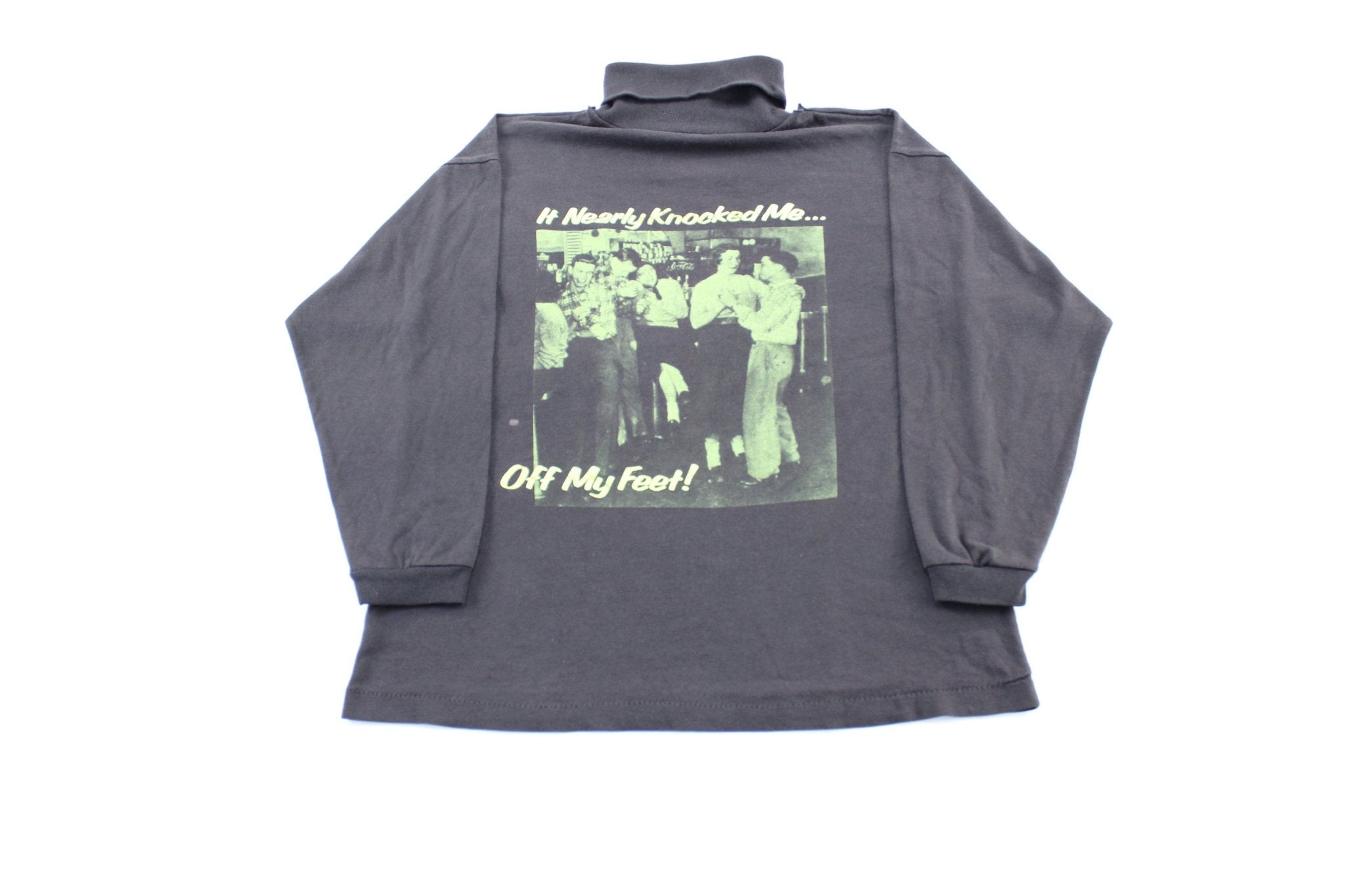Vintage 50's Swing Time It Nearly Knocked Me... Off My Feet Graphic T-Shirt - ThriftedThreads.com