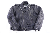 Vintage A1R Apparel Black Full Zip Leather Jacket - Jacket - Thrifted Threads