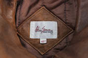 Vintage Adam Spencer Brown Leather Zip Up Jacket - ThriftedThreads.com