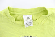 Vintage Adidas Athletic Department Neon & Black Striped LS T-Shirt - ThriftedThreads.com