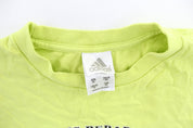 Vintage Adidas Athletic Department Neon & Black Striped LS T-Shirt - ThriftedThreads.com
