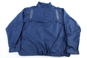 Vintage Adidas Blue Quarter Zip Windbreaker - Jacket - Thrifted Threads