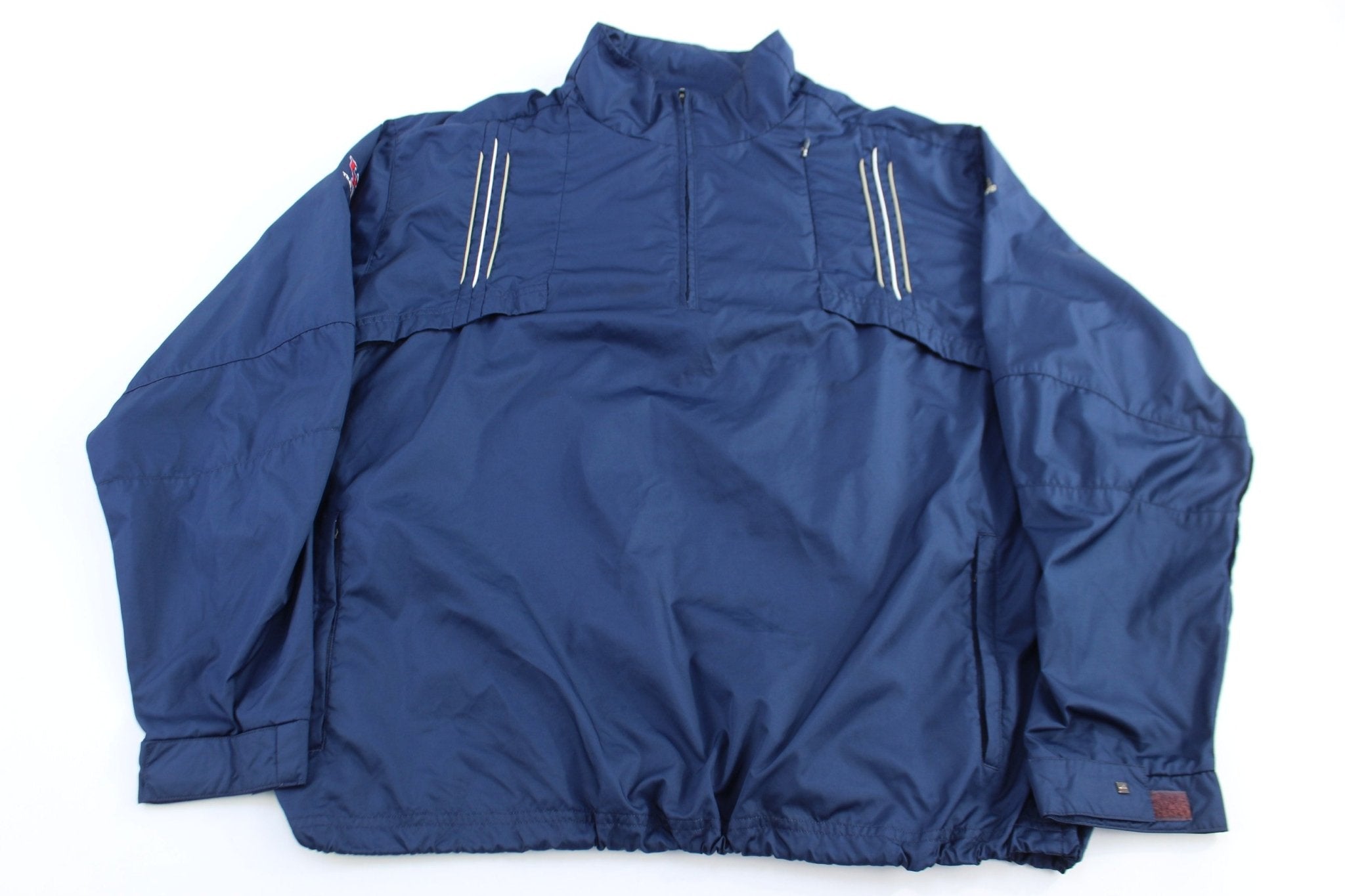 Vintage Adidas Blue Quarter Zip Windbreaker - Jacket - Thrifted Threads