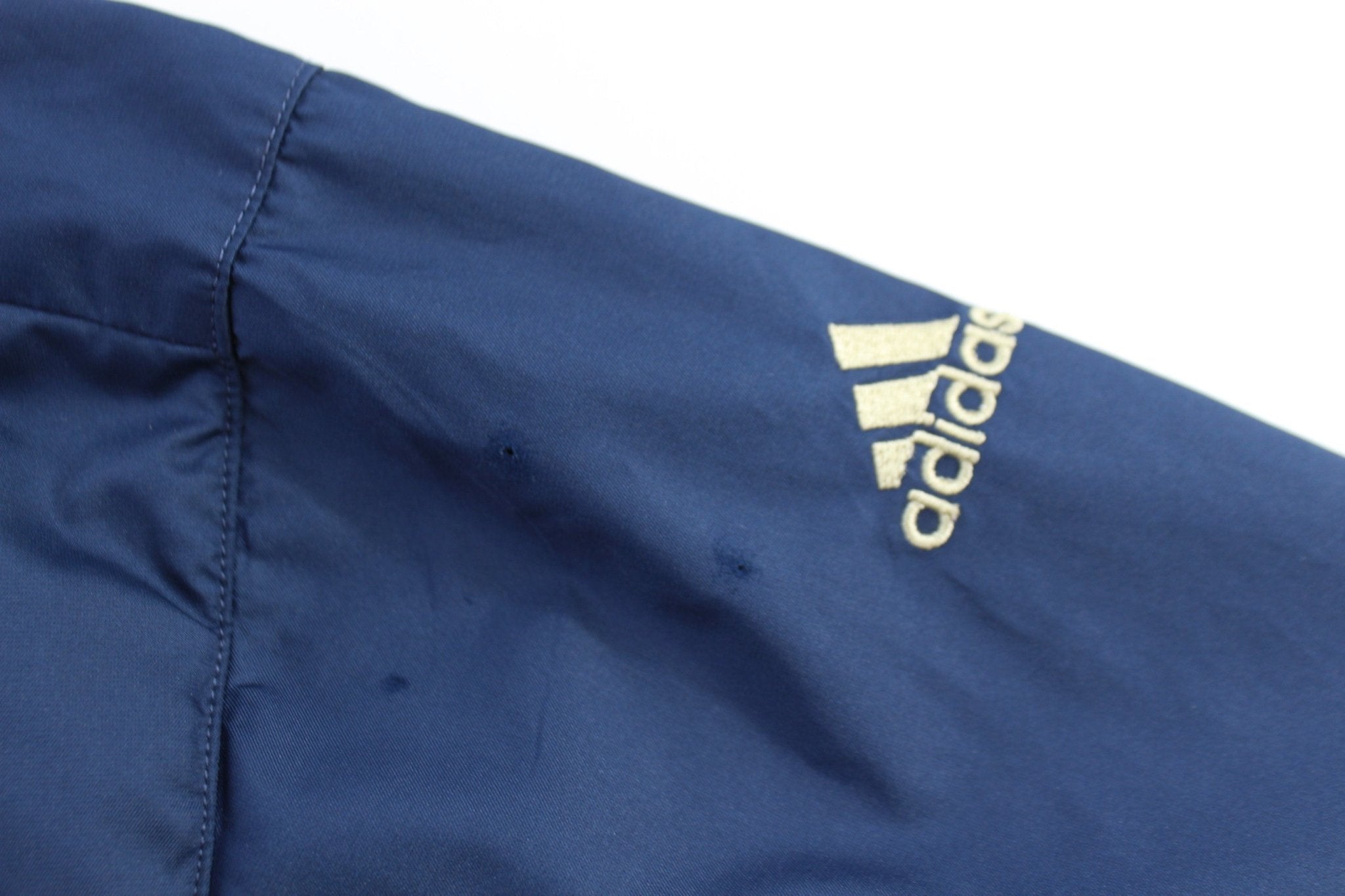 Vintage Adidas Blue Quarter Zip Windbreaker - Jacket - Thrifted Threads