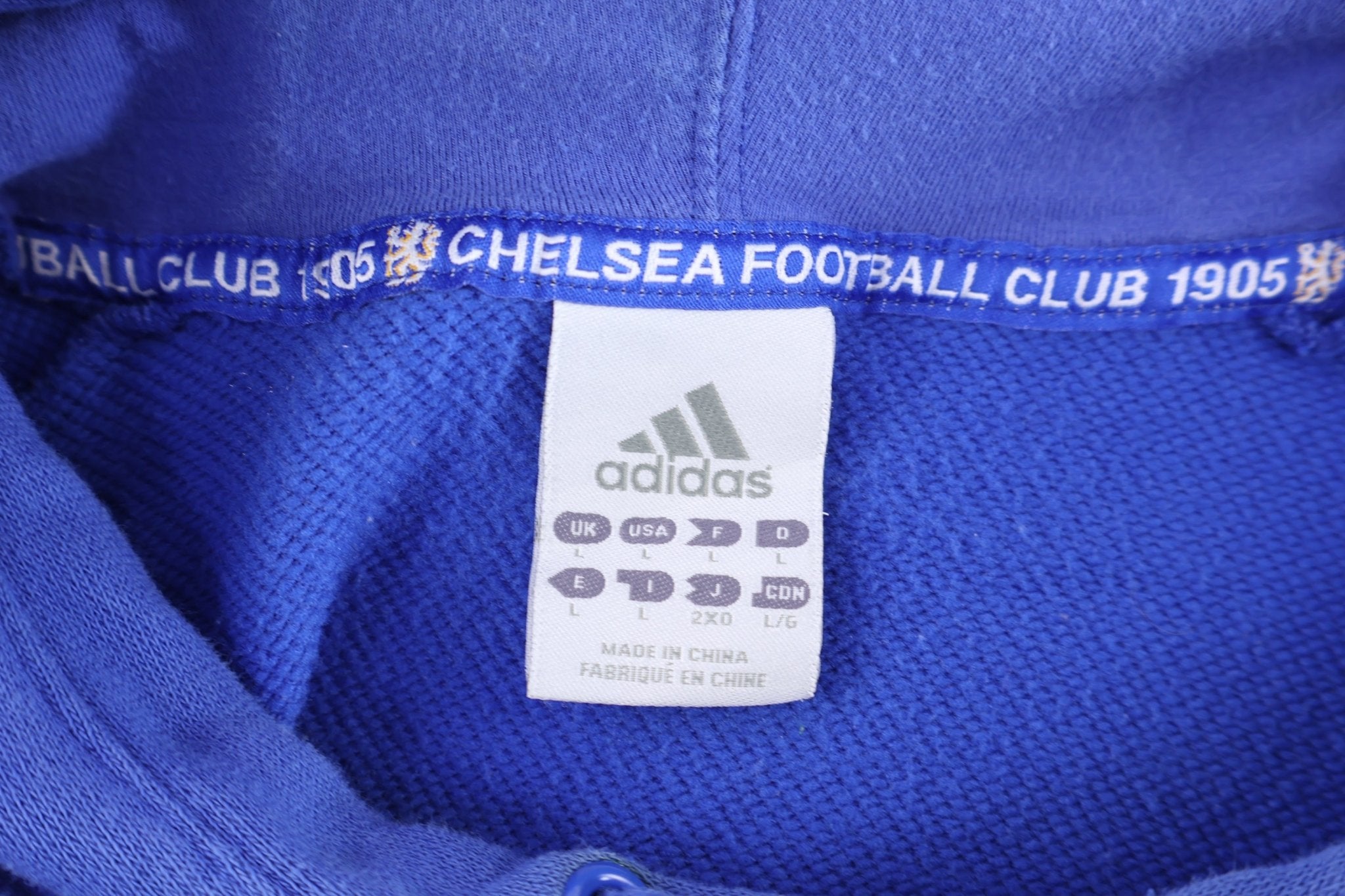 Vintage Adidas Chelsea FC Pullover Hoodie - Sweatshirt - Thrifted Threads