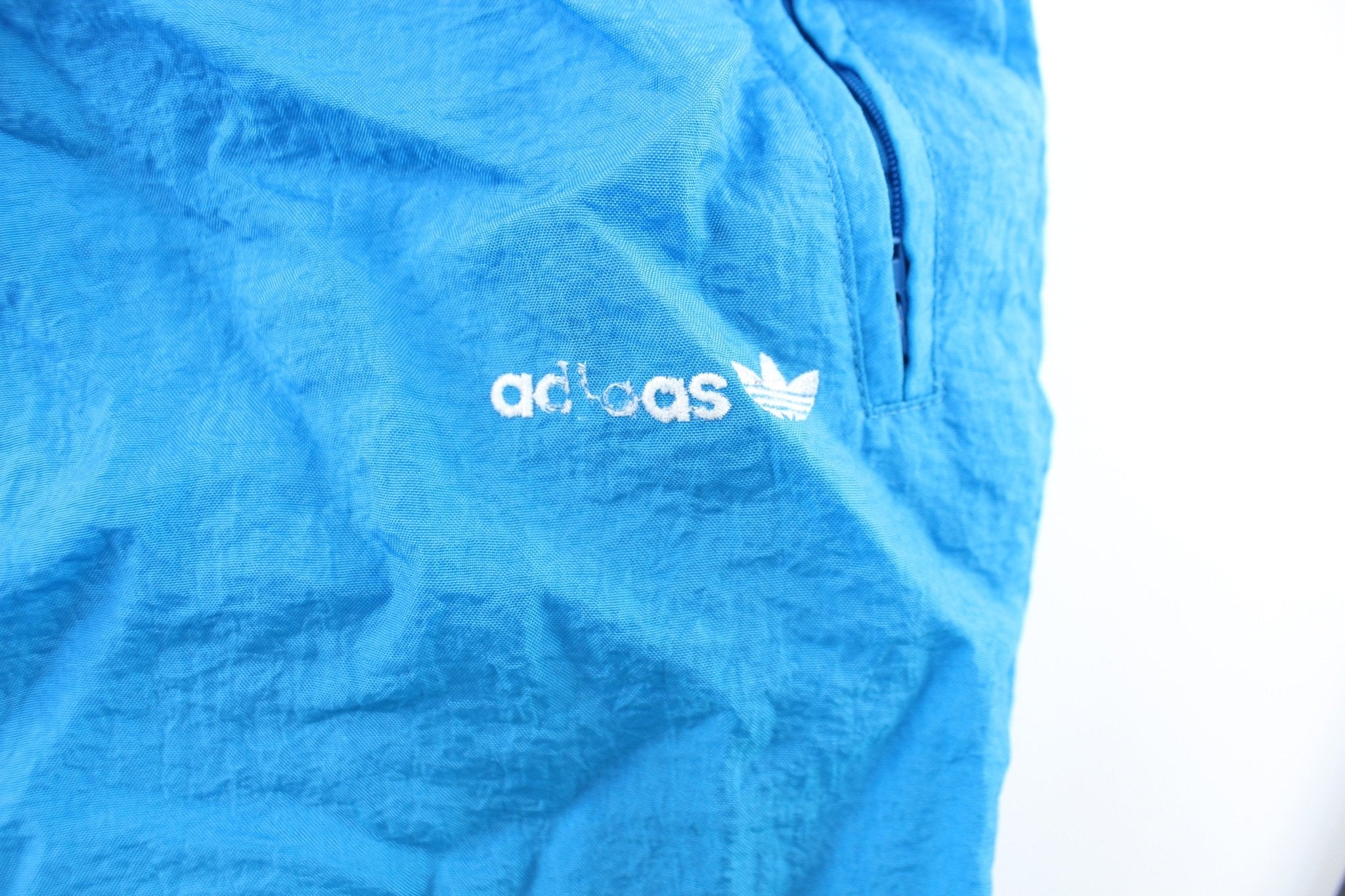 Vintage Adidas Embroidered Logo Aqua Track Pants - ThriftedThreads.com