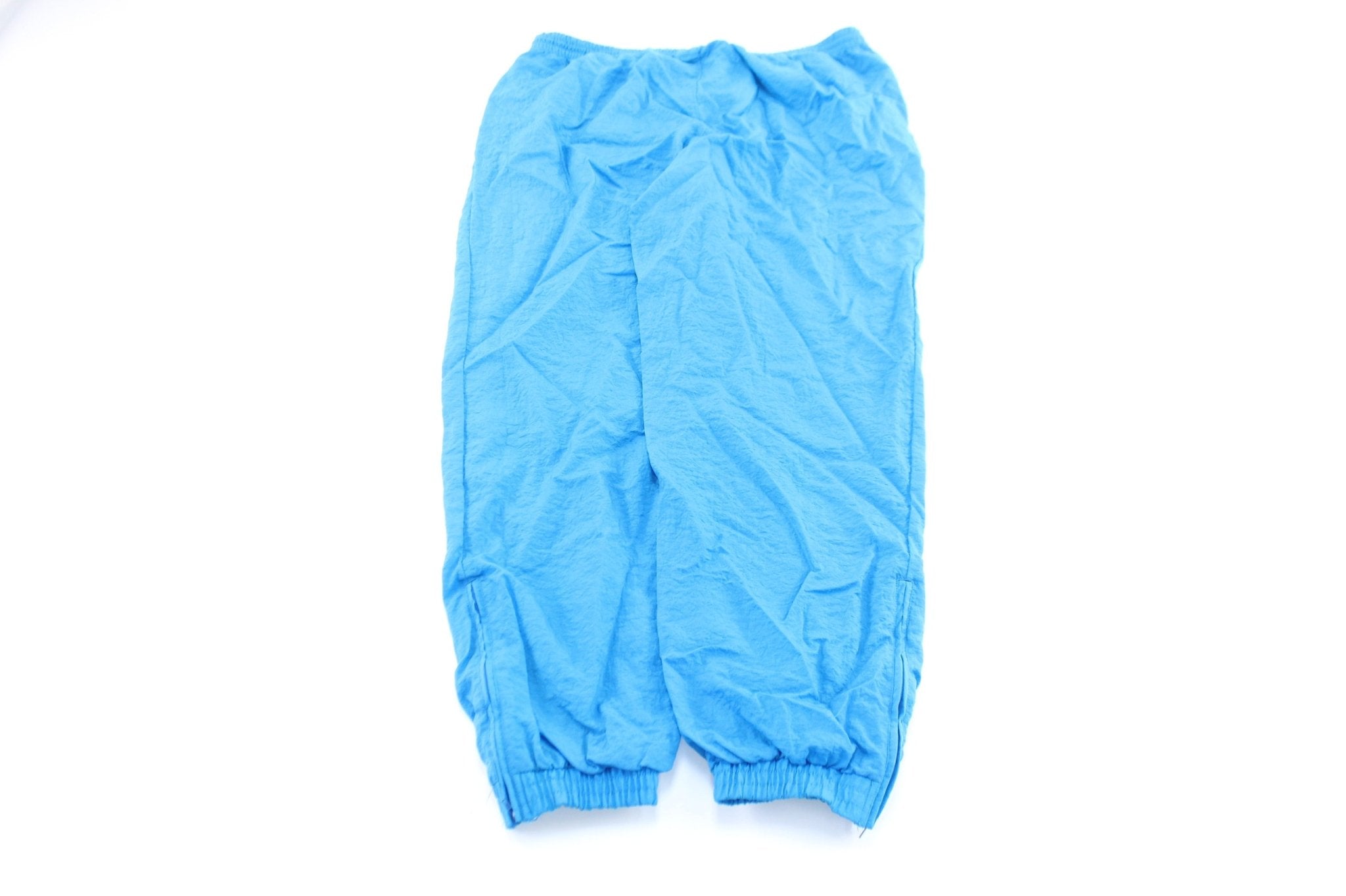 Vintage Adidas Embroidered Logo Aqua Track Pants - ThriftedThreads.com
