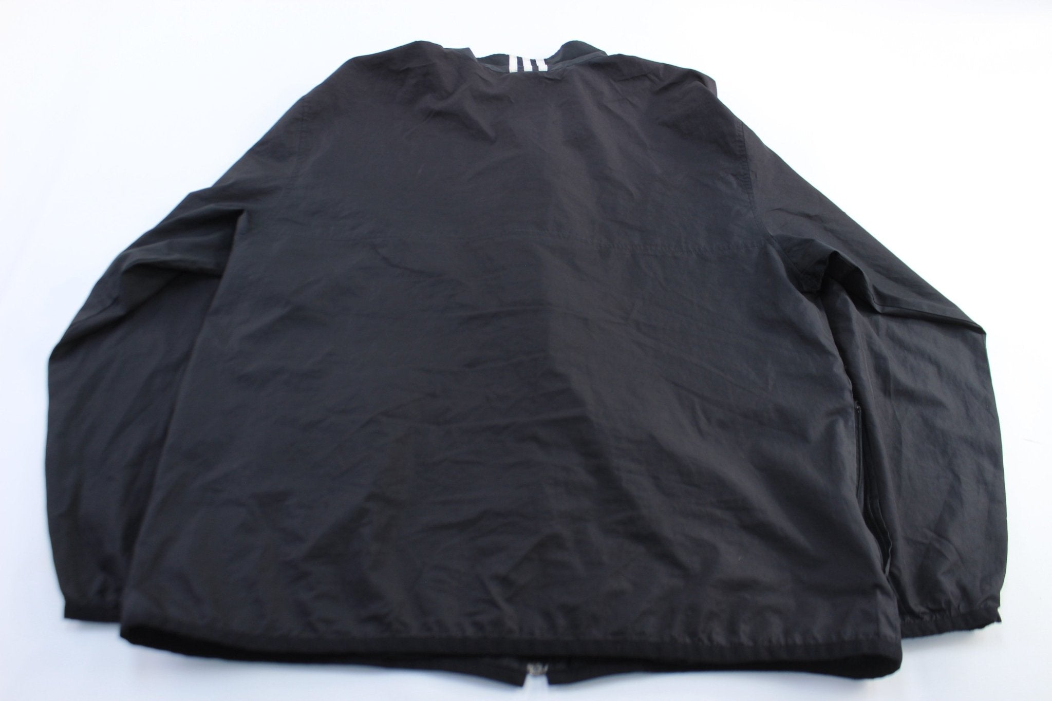 Vintage Adidas Embroidered Logo Black Zip Up Jacket - ThriftedThreads.com