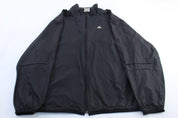 Vintage Adidas Embroidered Logo Black Zip Up Jacket - ThriftedThreads.com