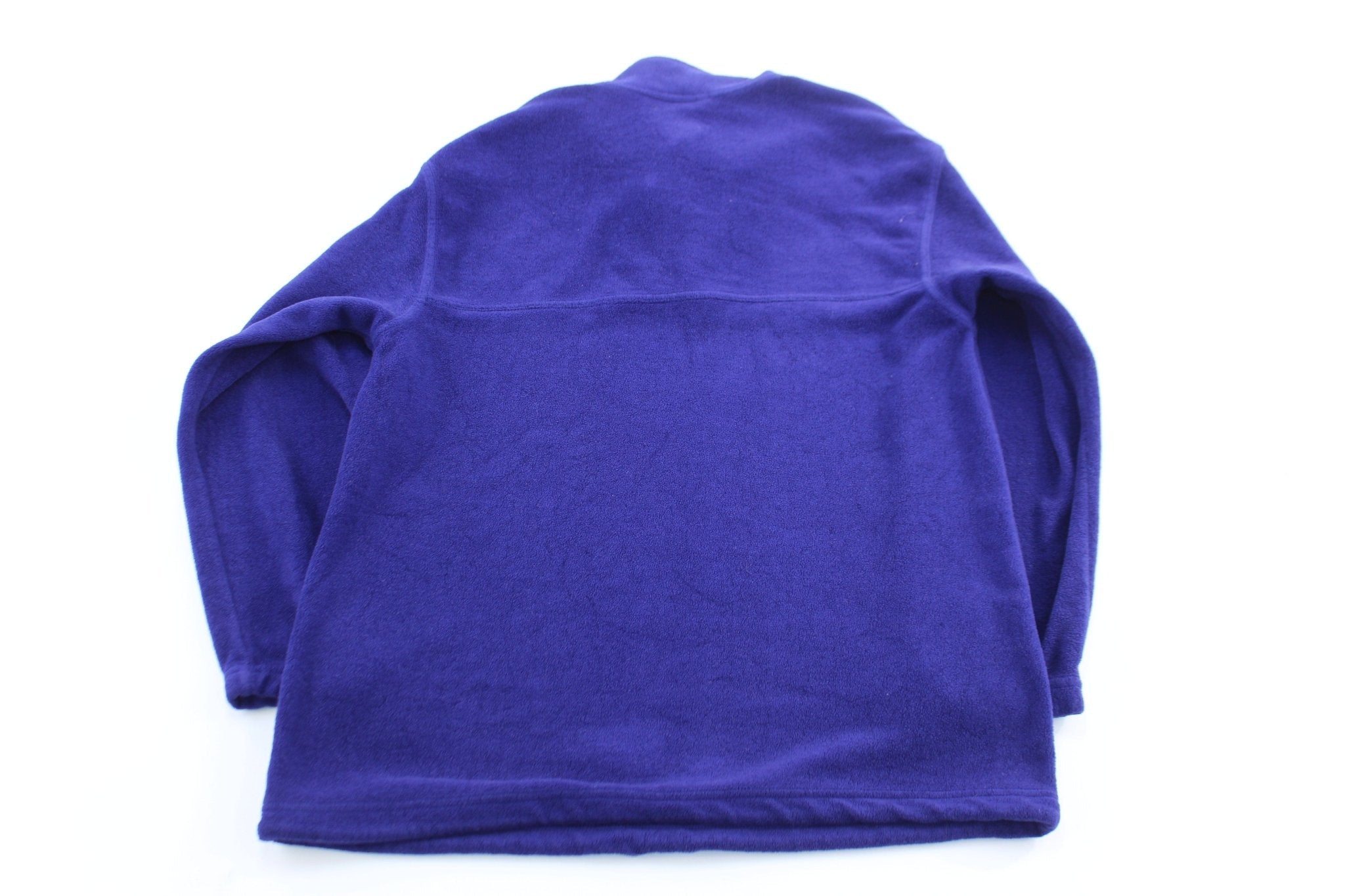 Vintage Adidas Embroidered Logo Blue Fleece Pullover - Jacket - Thrifted Threads