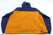 Vintage Adidas Embroidered Logo Blue & Orange Pullover Jacket - Jackets - Thrifted Threads