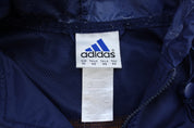 Vintage Adidas Embroidered Logo Blue & Orange Pullover Jacket - Jackets - Thrifted Threads