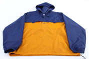 Vintage Adidas Embroidered Logo Blue & Orange Pullover Jacket - Jackets - Thrifted Threads