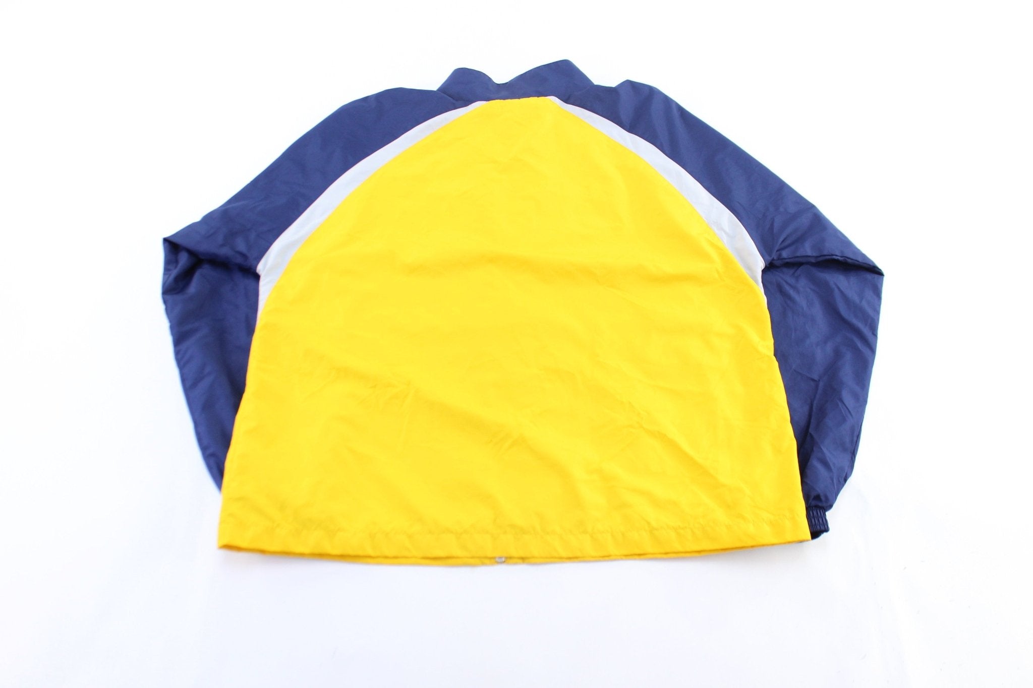 Vintage Adidas Embroidered Logo Blue, Silver, & Yellow Zip Up Jacket - ThriftedThreads.com