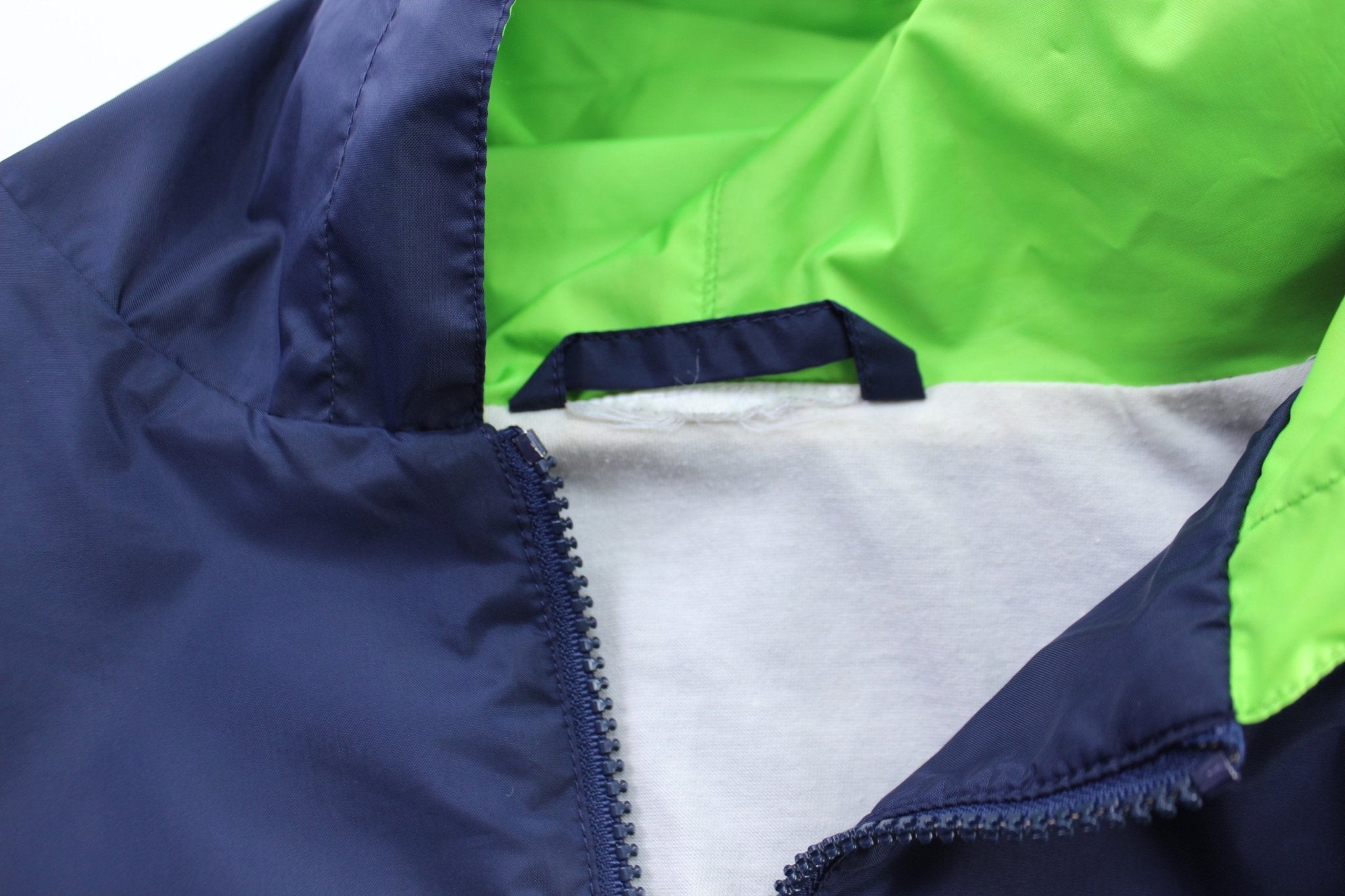 Vintage Adidas Embroidered Logo Blue & Striped Striped Pullover Jacket - ThriftedThreads.com