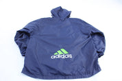 Vintage Adidas Embroidered Logo Blue & Striped Striped Pullover Jacket - ThriftedThreads.com