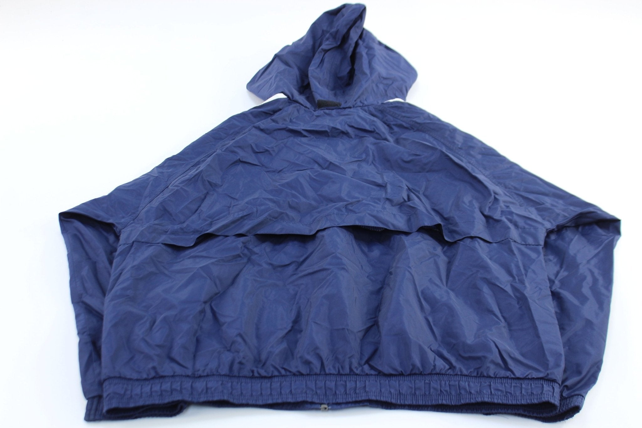 Vintage Adidas Embroidered Logo Blue & White Striped Zip Up Jacket - ThriftedThreads.com