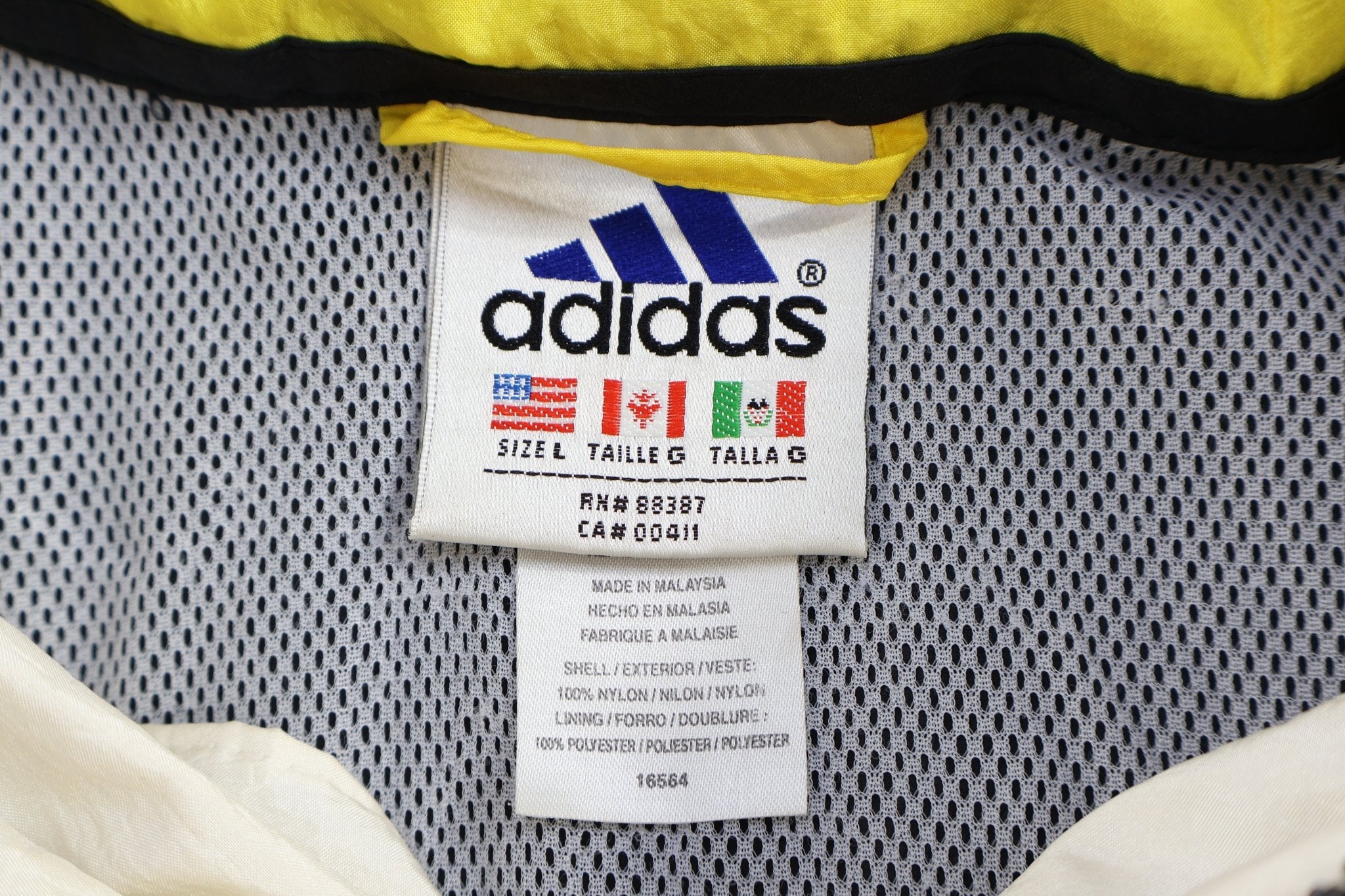 Vintage Adidas Embroidered Logo Full Zip Windbreaker - jacket - Thrifted Threads