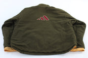 Vintage Adidas Embroidered Logo Green & Orange Reversible Zip Up Jacket - ThriftedThreads.com