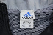 Vintage Adidas Embroidered Logo Grey & Black Zip Up Jacket - ThriftedThreads.com