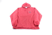 Vintage Adidas Embroidered Logo Red Windbreaker Pullover - ThriftedThreads.com