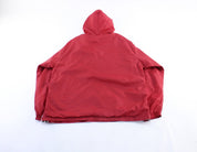 Vintage Adidas Embroidered Logo Red Windbreaker Pullover - Jacket - Thrifted Threads