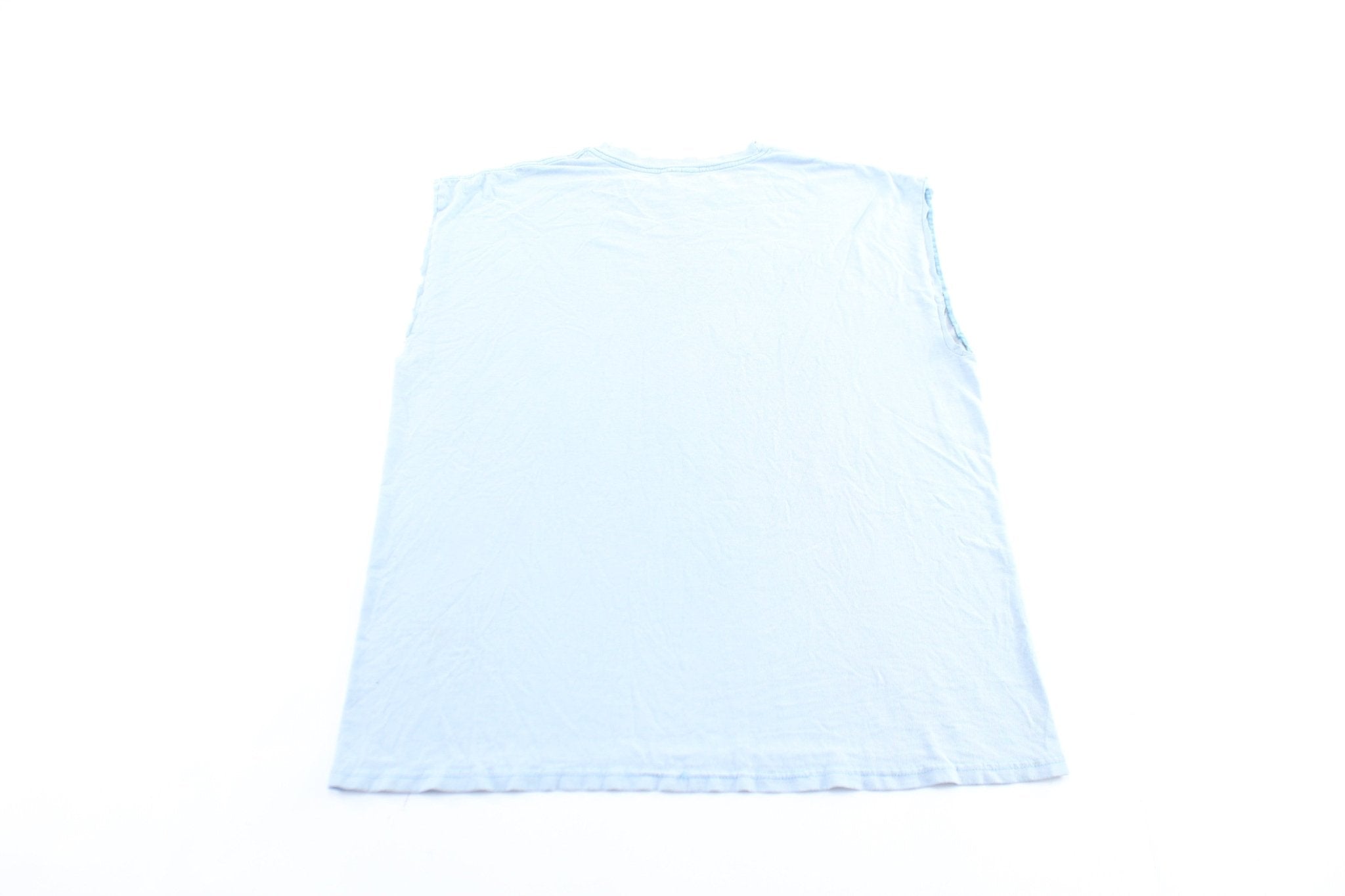 Vintage Adidas Logo Light Blue Tank Top - ThriftedThreads.com