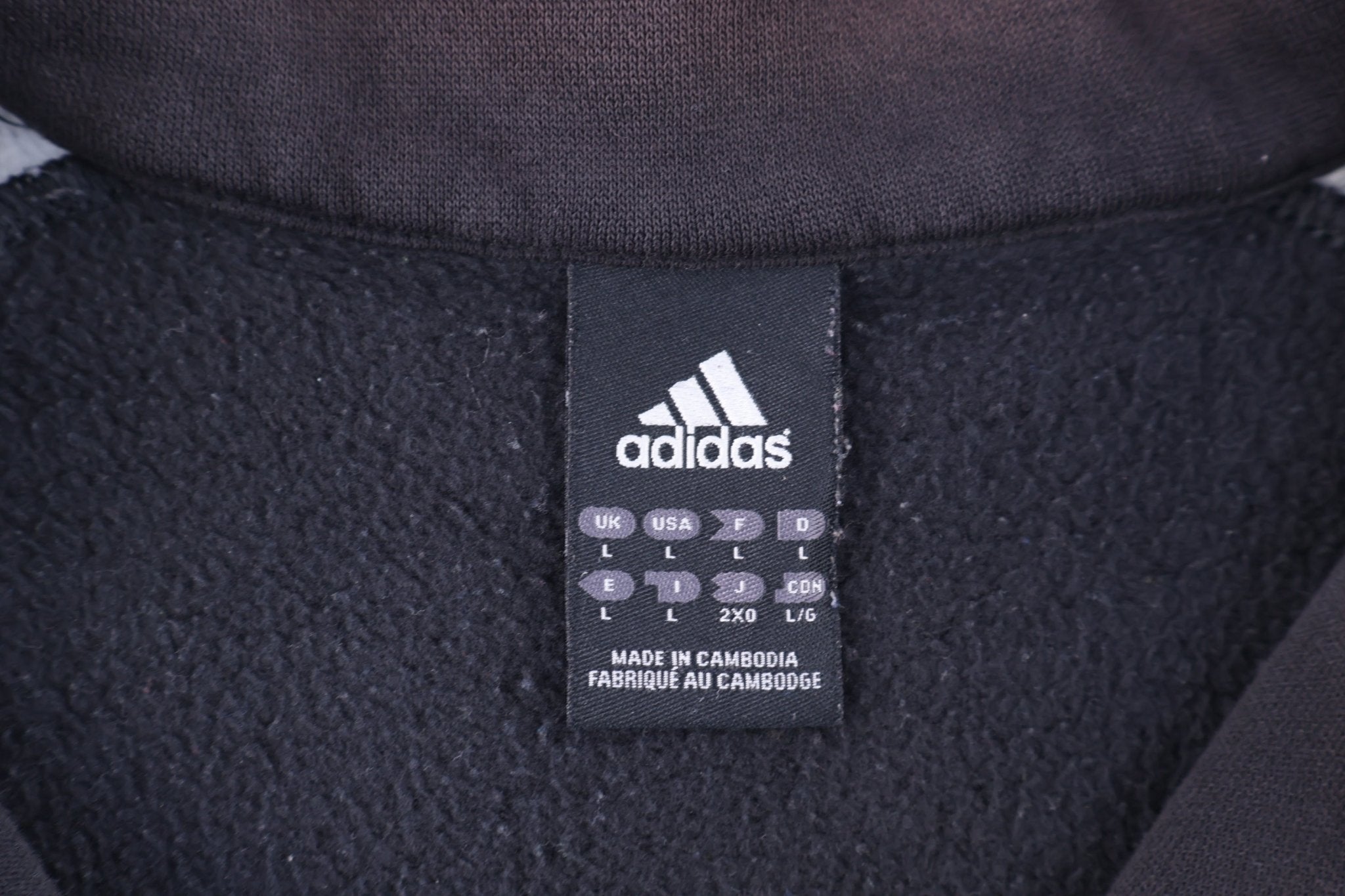 Vintage Adidas Soccer Black Quarter Zip Pullover - Sweatshirt - Thrifted Threads