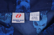 Vintage Anchor Blue Flames Graphic Button Down - Button Ups - Thrifted Threads