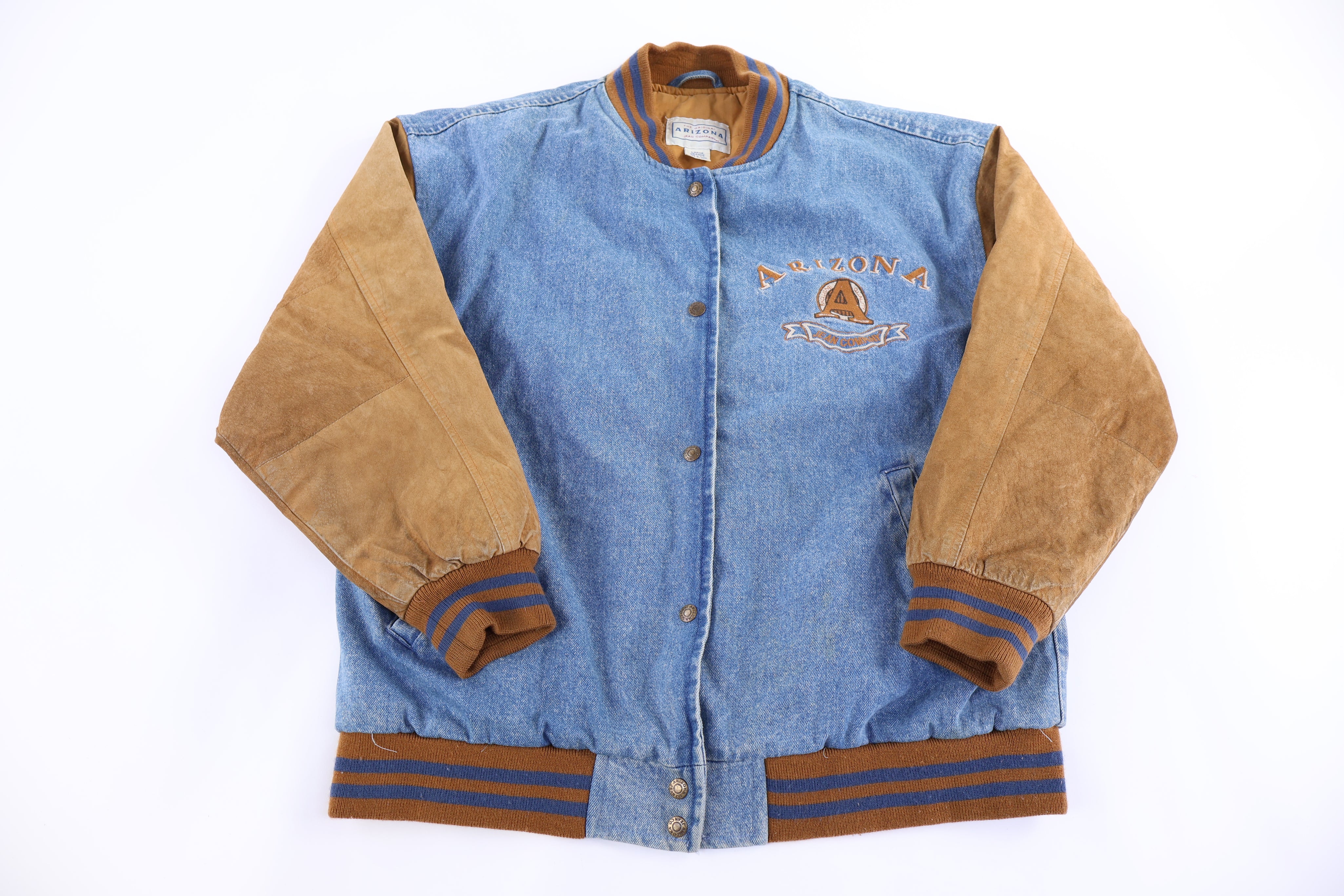 Vintage Arizona Denim Bomber Jacket - Jacket - Thrifted Threads