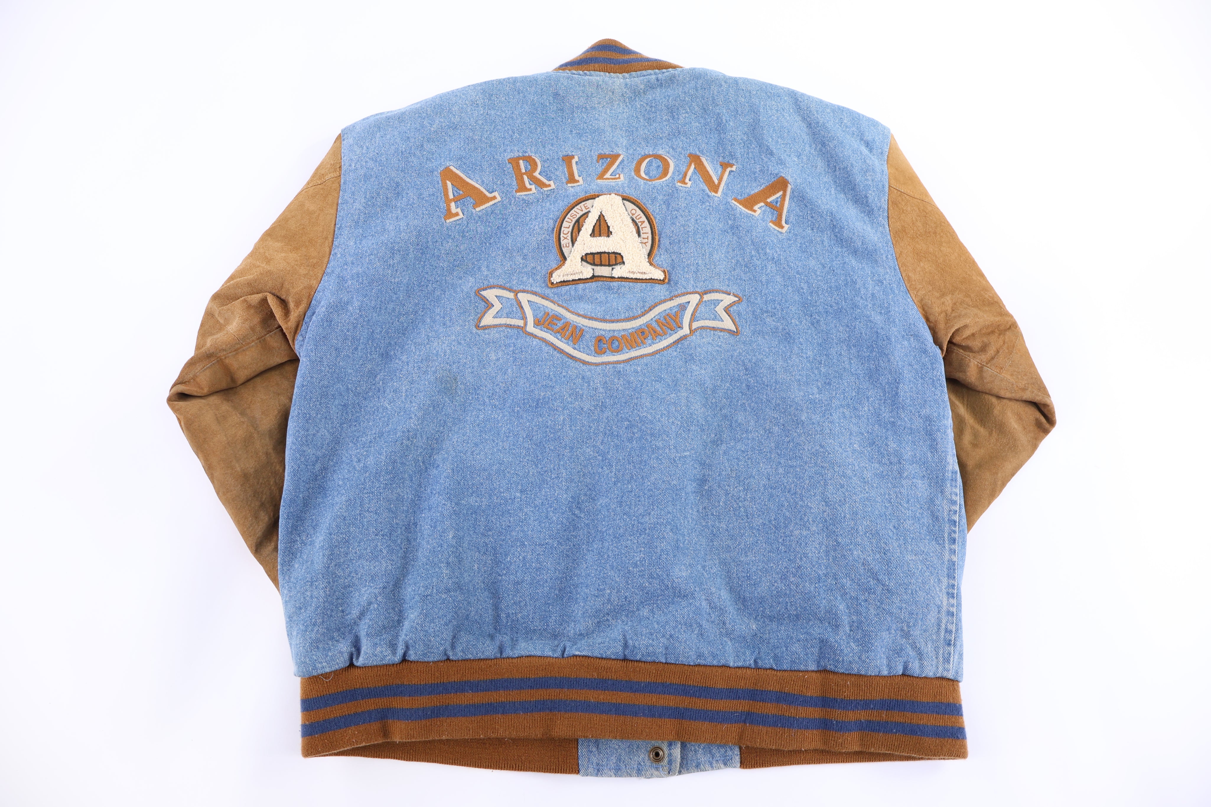 Vintage Arizona Denim Bomber Jacket - Jacket - Thrifted Threads
