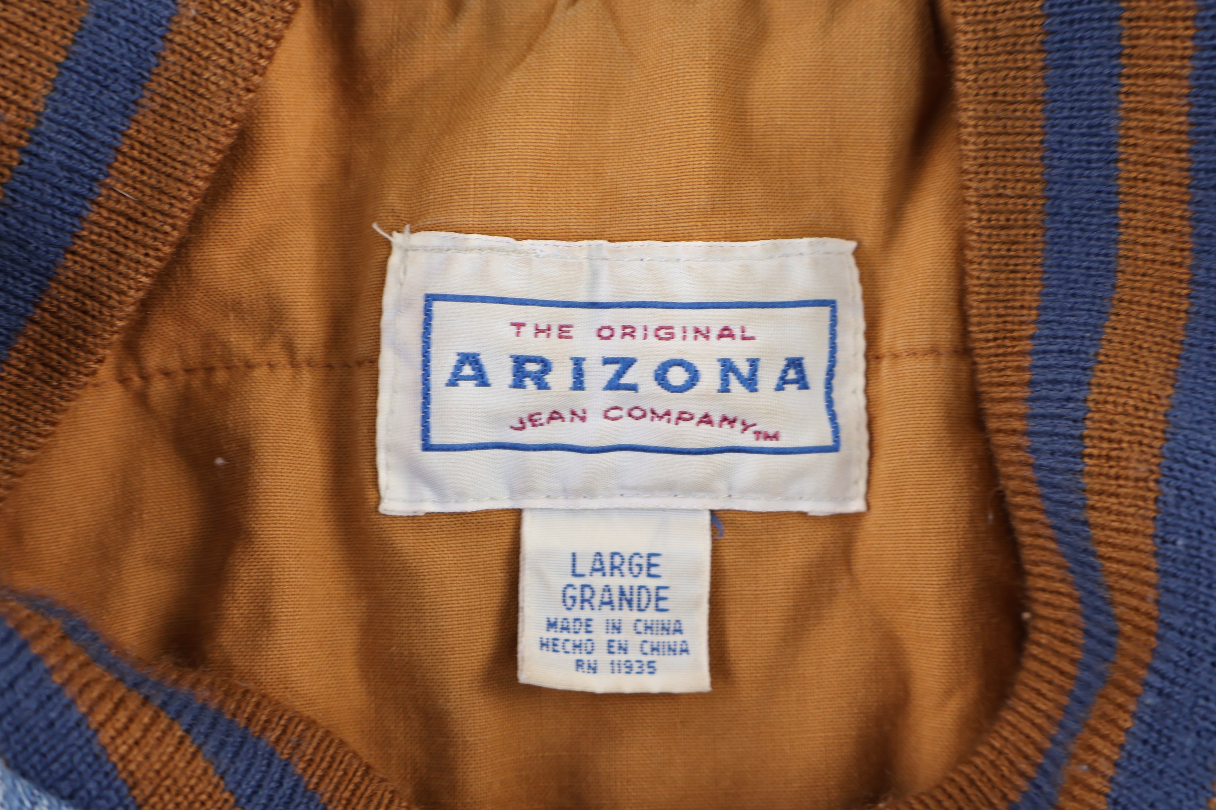 Vintage Arizona Denim Bomber Jacket - Jacket - Thrifted Threads