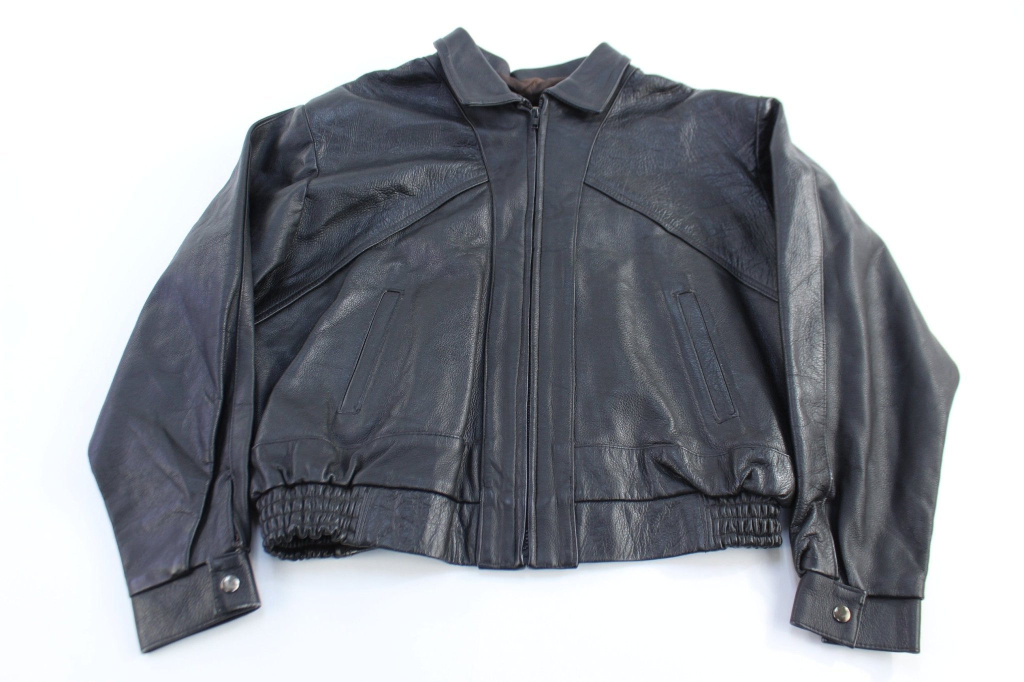 Vintage Attica de California Black Leather Jacket - Jacket - Thrifted Threads