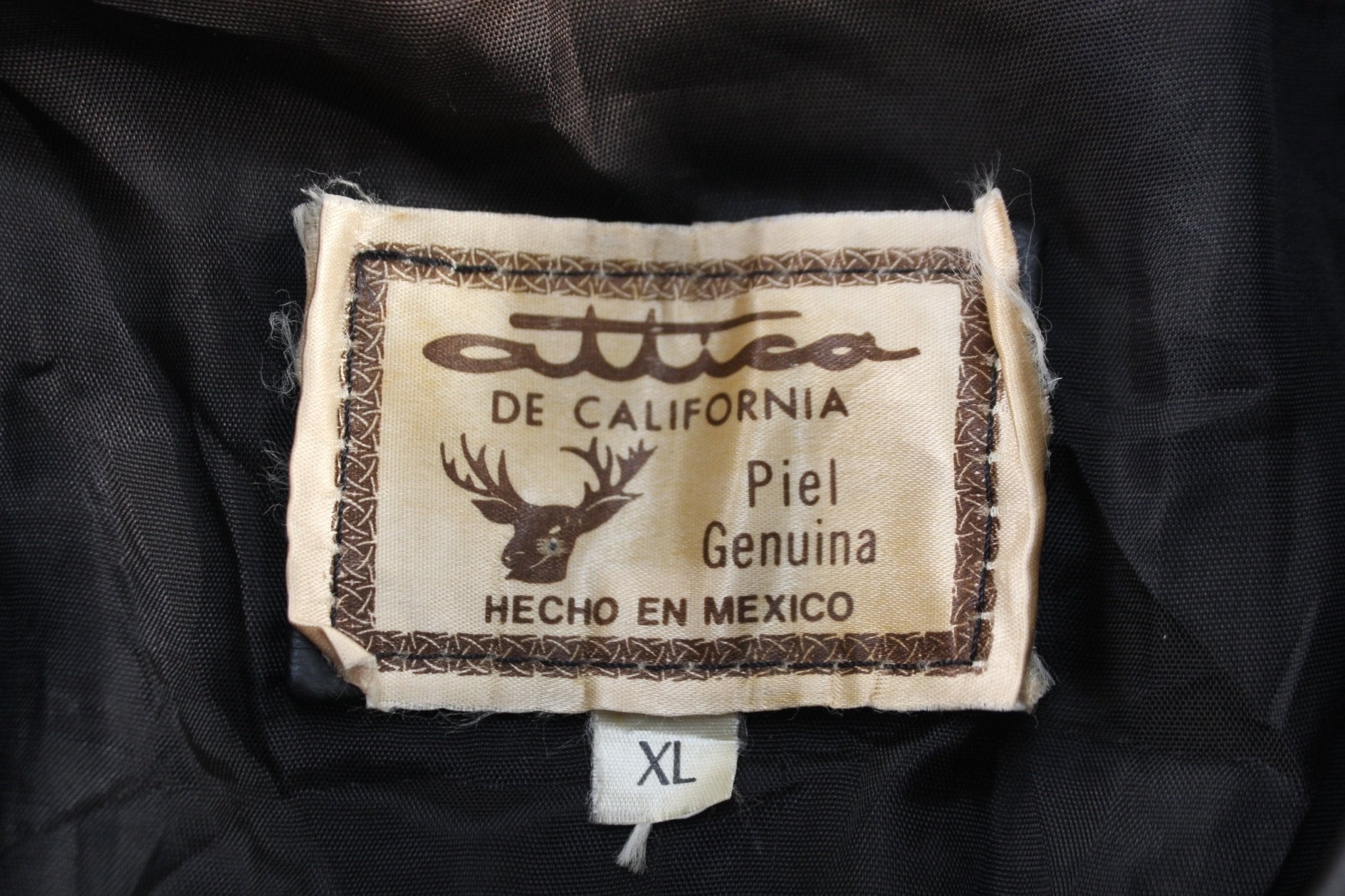 Vintage Attica de California Black Leather Jacket - Jacket - Thrifted Threads