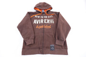 Vintage Avirex New York City Brown Full Zip Hoodie - Jacket - Thrifted Threads