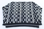 Vintage Bachrach Geometric Patterned V - Neck Sweater - ThriftedThreads.com