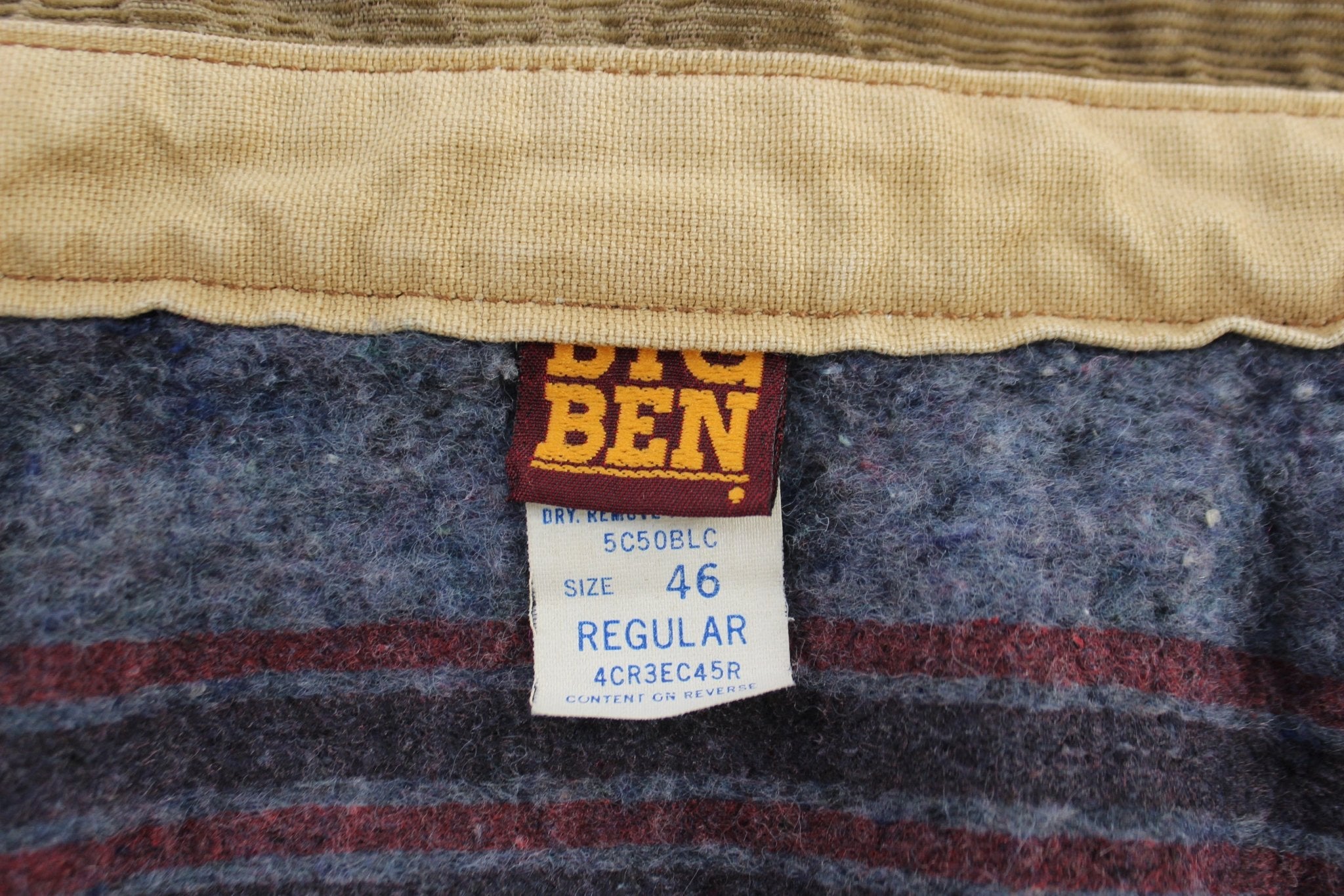 Vintage Big Ben Blanket Lined Light Tan Chore Jacket - ThriftedThreads.com