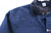 Vintage Big Ben by Wrangler Dark Wash Denim Chore Jacket - ThriftedThreads.com