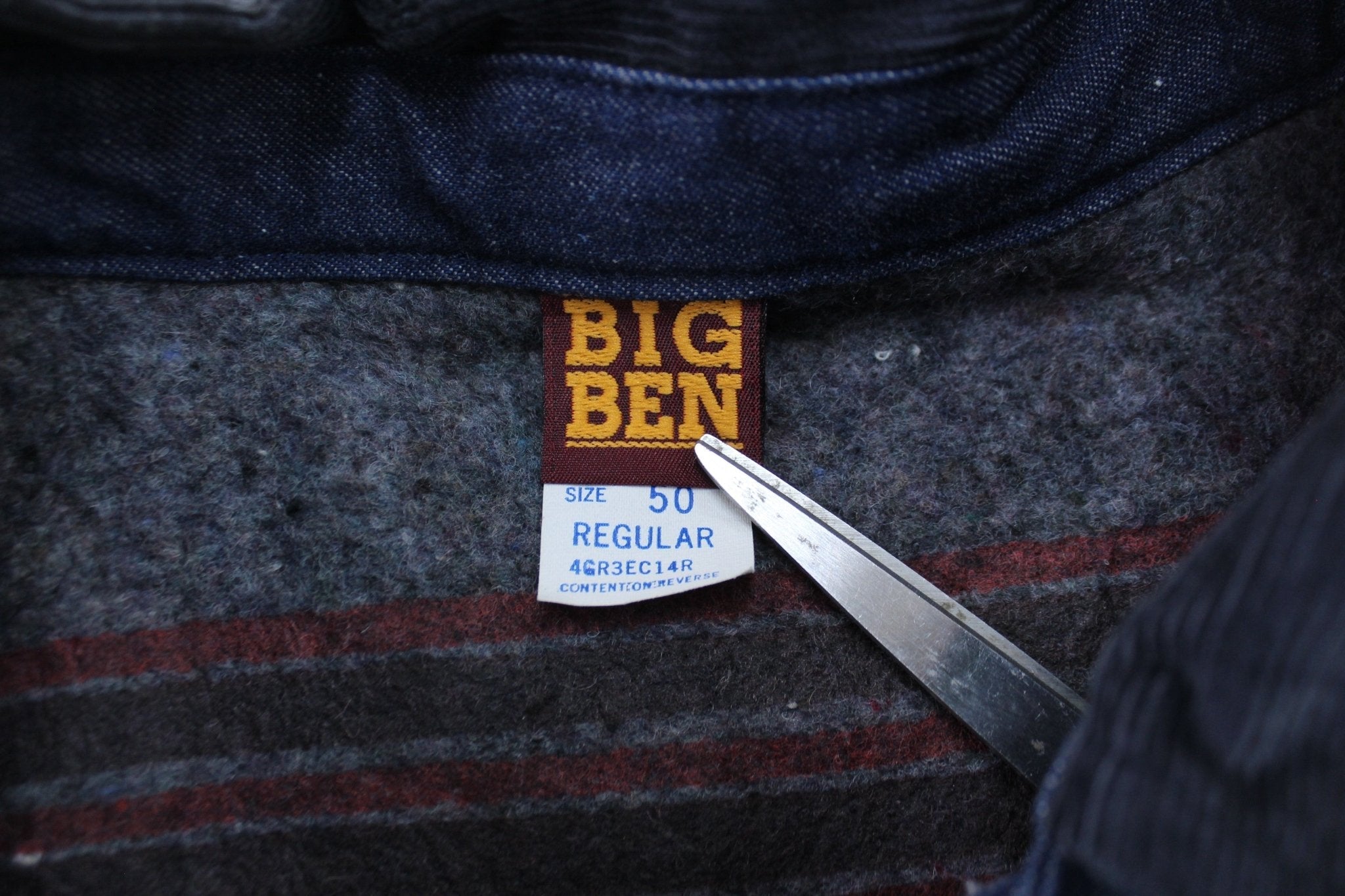 Vintage Big Ben by Wrangler Dark Wash Denim Chore Jacket - ThriftedThreads.com