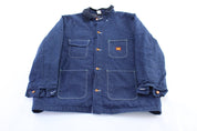 Vintage Big Ben by Wrangler Dark Wash Denim Chore Jacket - ThriftedThreads.com