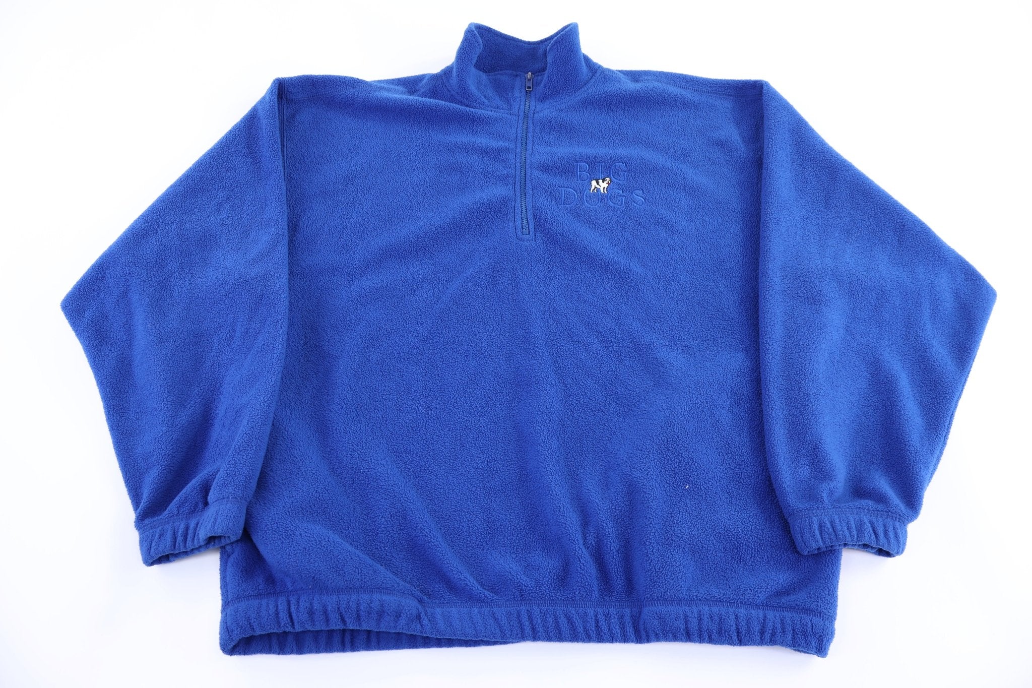 Vintage Big Dogs Embroidered Logo Quarter Fleece Pullover - Sweatshirt - Thrifted Threads