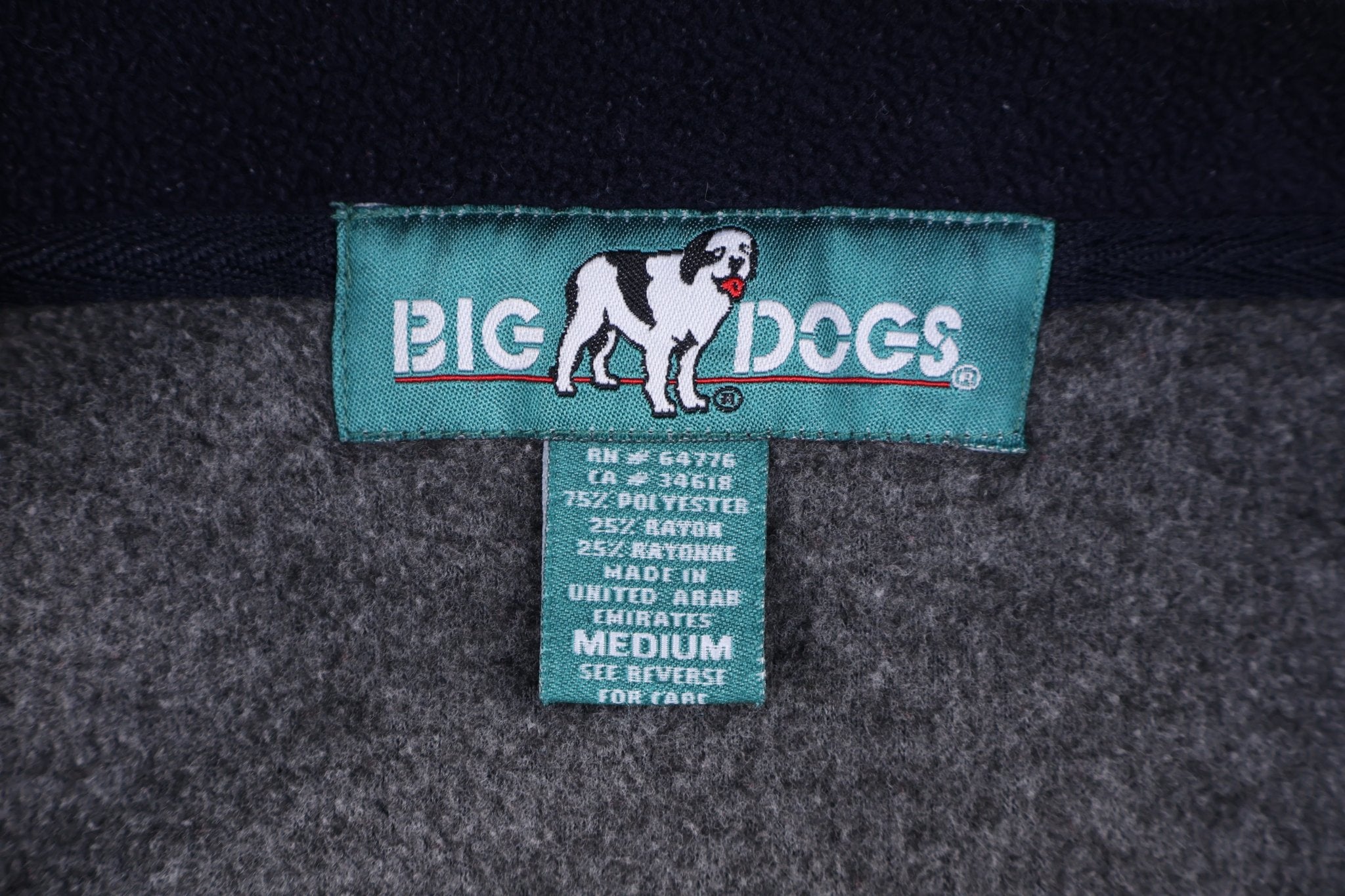 Vintage Big Dogs Grey Quarter Zip Pullover - Sweater - Thrifted Threads