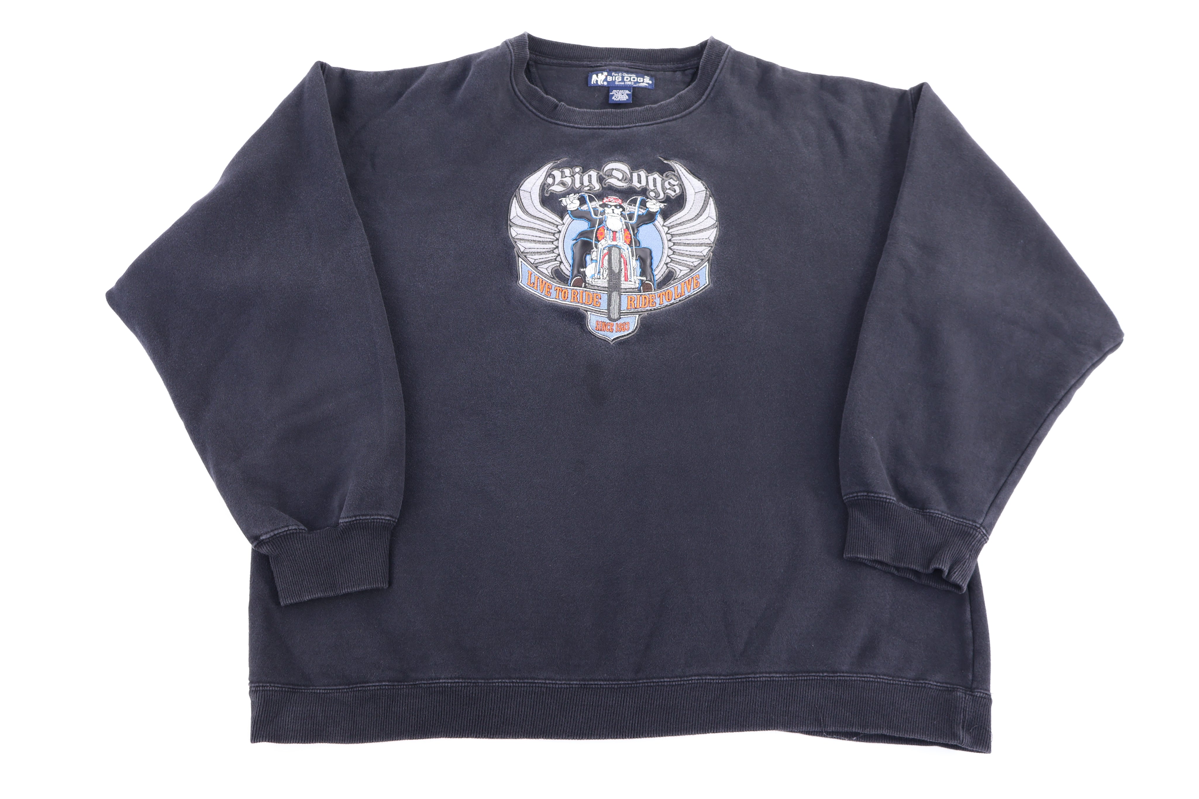 Vintage Big Dogs Live to Ride Sweatshirt - Sweatshirt - Thrifted Threads